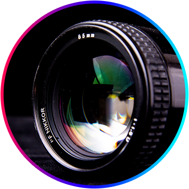 光影交织，记录不凡 渐变色简约风摄像头产品，专业摄制服务